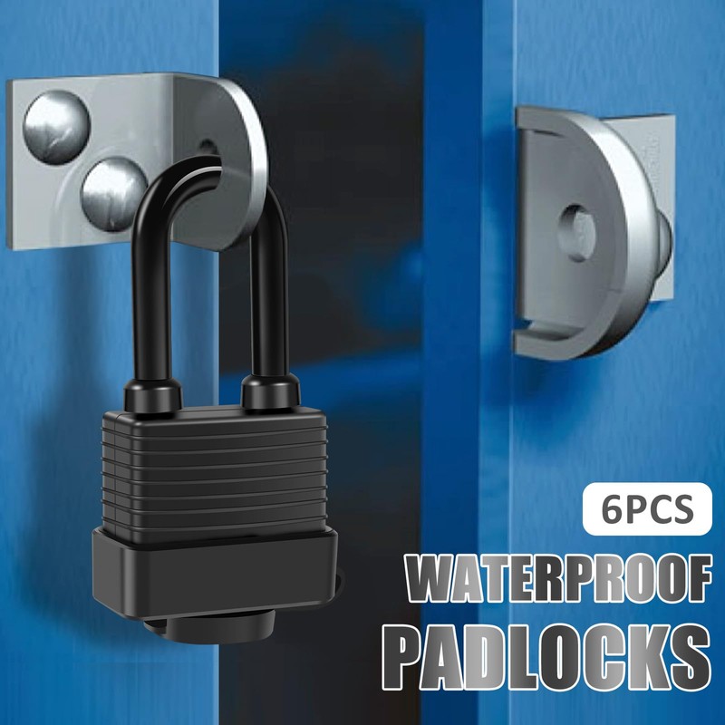 Padlocks Keyed Alike for Outdoor use, Pack of 6, Laminated
