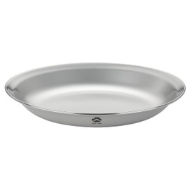 Camping Moon S397-20 Tableware, Camping Plate, Stainless Steel, φ7.9 inches (20 cm)