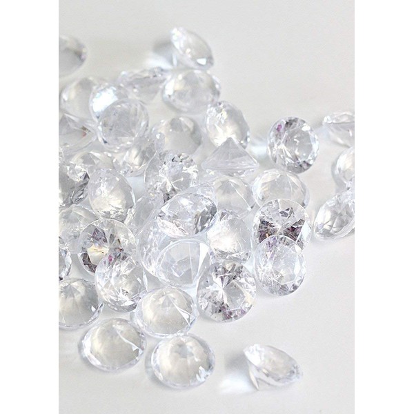 Acrylic Crystal Diamond Confetti Table Scatter 3/4" 1 lb. Bag Clear