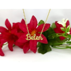 Damen-Halskette mit Namen, Edelstahl, mit Original-Geschenkbox, personalisierter Schmuck für Freunde, Brautpaar Only Faith, standard, Edelstahl, Nicht zutreffend.