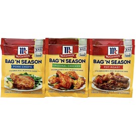McCormick Bag 'n Season 3 Flavor Variety Pack -Chicken, Pork Chops and Pot Roast