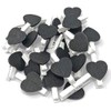100 Pack of 30mm White Clothes Peg with 15mm Black