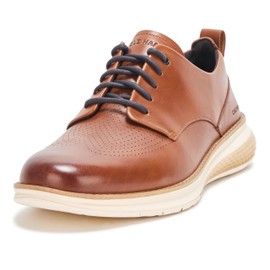 Cole Haan Men's Originalgrand Energyweave Plain Toe Ox Oxford, British Tan/Ivory/Dark Chocolate, 11