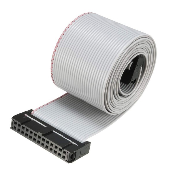 sourcing map IDC 26 Pin Flat Ribbon Wire Grey Flexible