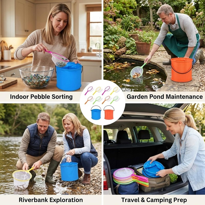 Fishing and Butterfly Nets with 2 Water Buckets Set, 10