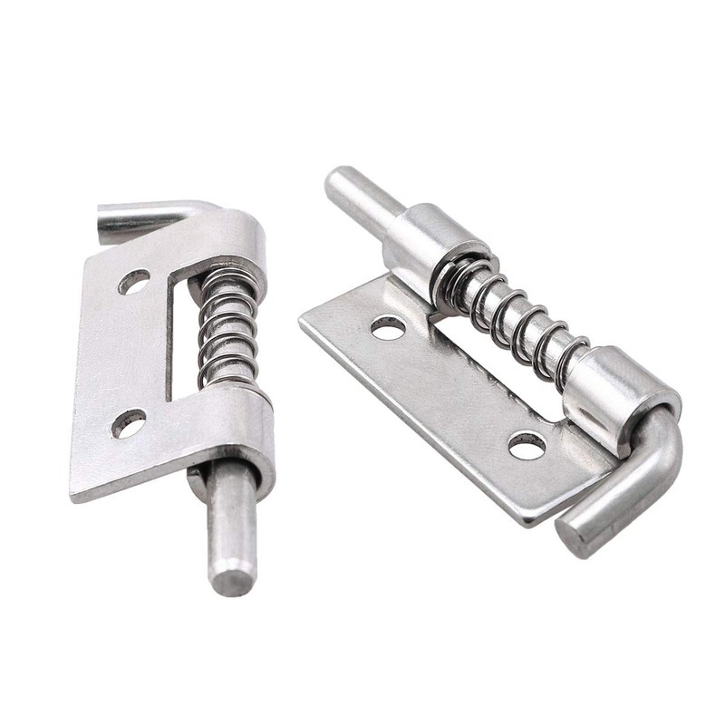 ZRM&E 4pcs 304 Stainless Steel Flat Pin Hinge Spring Latch