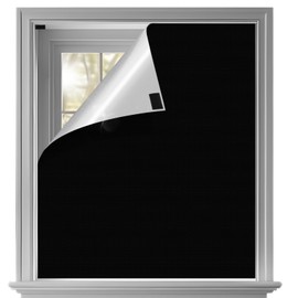 OUDUCK 149 x 300 cm Blackout Shades for Bedroom, Portable Blackout Curtain No Drilling Travel Blackout Blinds for Any Windows, Window Shades Blinds for Baby Nursery