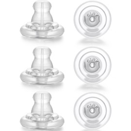 Earring Backs, Silver Silicone Locking Secure Earring Backs for Studs, Hypoallergenice Silicone Earring Backs Replacements for Studs/Droopy Ears, No-Irritate Earring Backs for Adults (Silver)
