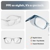 Stoggles Rectangle Z87.1 Certified Polycarbonate Safety Glasses, Scratch & Shatter-Proof,