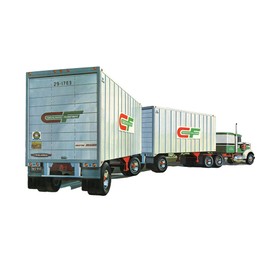 AMT "Double Header" Tandem Van Trailers - 1/25 Scale Model Trailer Kit