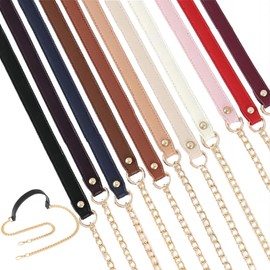 TOEDNNQI Shoulder Strap for Bags, Chain, Leather Belt, Cord, 0.8 inches (2 cm), Narrow, Stylish, Shoulder Strap Only, 11 Colors, Replacement, Gold, For Bags, Single Item Replacement