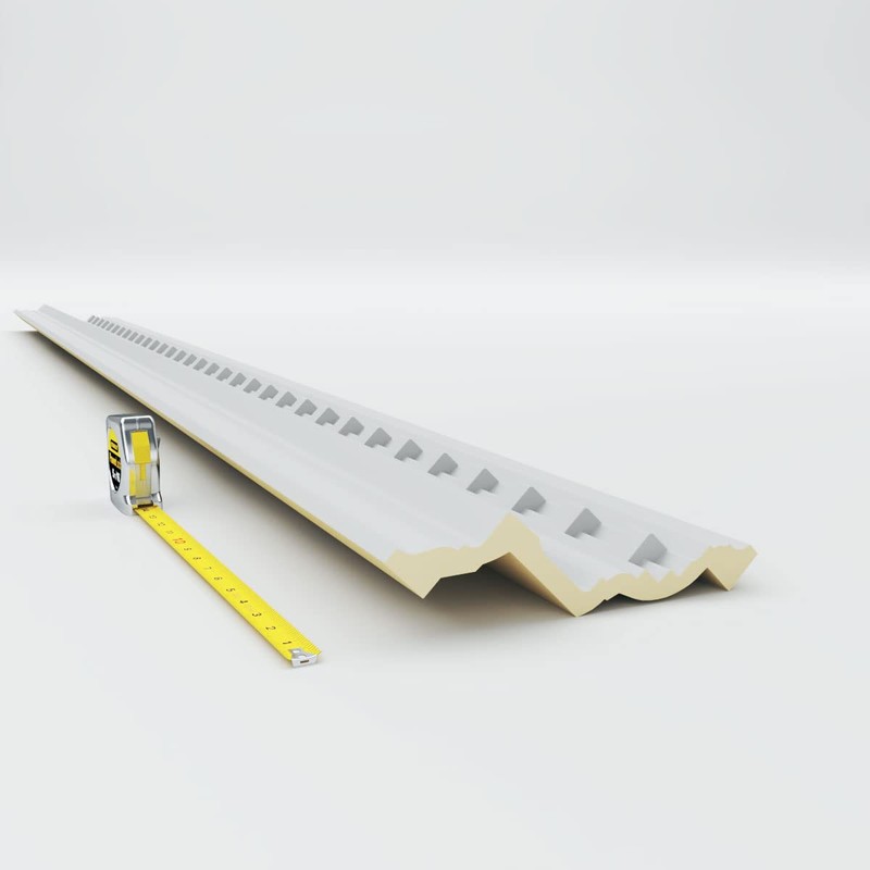 Ekena Millwork SAMPLE-MLD08X06X10DE Dentil Crown Moulding Samples, White