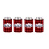 Busch Light Buffalo Plaid Can Coolers, Red and Black Checkered