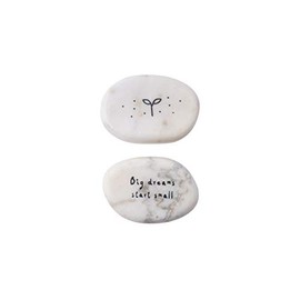 CGB Giftware | Single Marble ‘Big Dreams Start Small' Double Sided Decorative Pebble Stone Keepsake with Sentiment Wording and Design | GB03514H