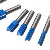 7 Pcs Straight Router Bit 8mm Shank Double Flute Wood