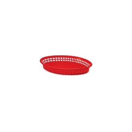 Tablecraft Red 12-3/4" Oval Texas Platter Basket