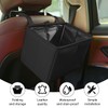 Norkmdi Car Trash Can, Leather Foldable Large Capacity Vehicle Hanging