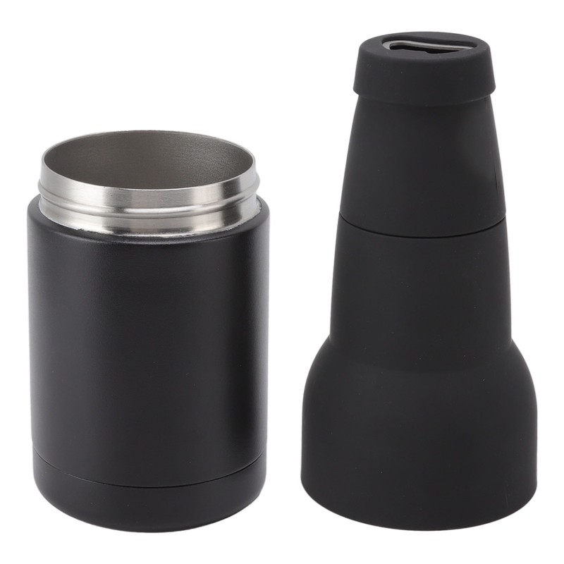 Stainless Steel Beer Can Double Walled Black Simple Insulated Cola