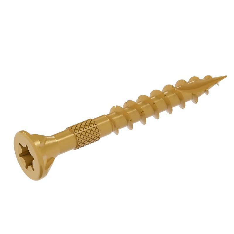 Grip-Rite GRDF158STT1 DeckForce #8 x 1-5/8" Nano Coated Wood Screws,