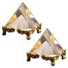 HAMILO Pyramid Shaped Crystal Objects Crystal Crystal Decor Set of