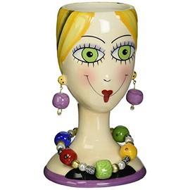 Appletree Design Sugar High Social Vase Lady, 6-1/4-Inch Tall, Decorative and Functional Vase