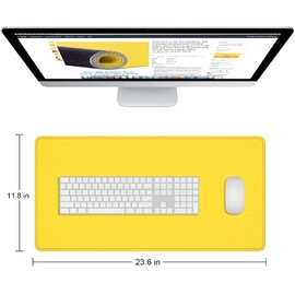 Dapesuom - Alfombrilla de mouse grande para juegos con bordes cosidos, almohadillas para orejas de computadora impermeables con base antideslizante, almohadilla para teclado, alfombrilla grande para