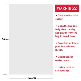 40 Bags Extra Large Slow Cooker Liners |Slow Cooker Bags Fits 6-10 QT Pot | Suitable for Oval & Round Pot, BPA Free (2 Pack 14"x 22" /Bags)