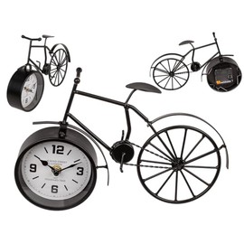 Out of the blue Black Metal Bike with Clock 31.5 x 6 x 20 cm