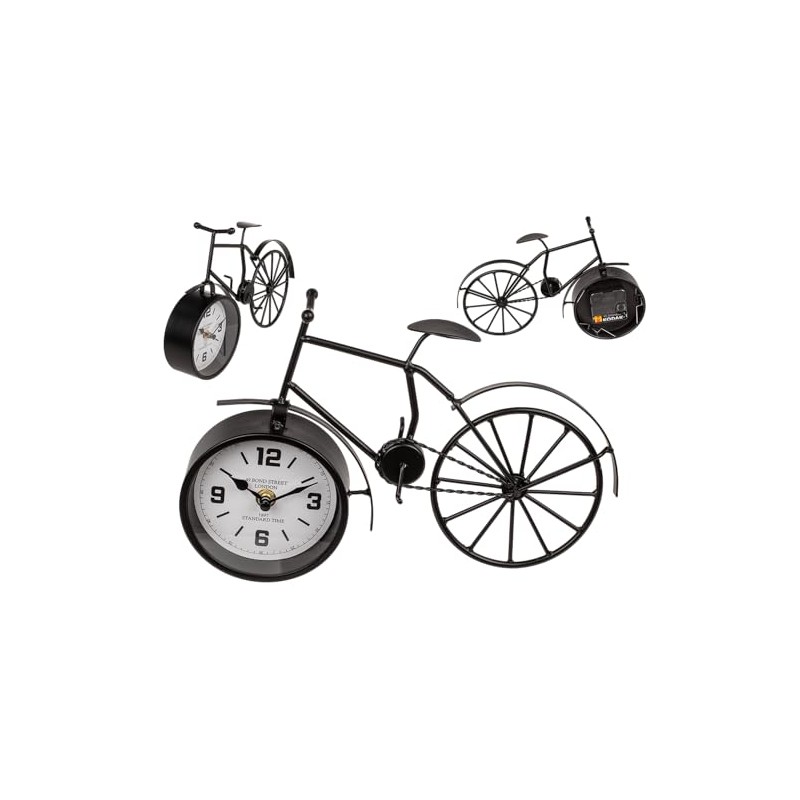 Out of the blue Black Metal Bike with Clock 31.5