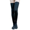 AM Landen Black Non-Slip Cotton Thigh High Socks Thick Cotton