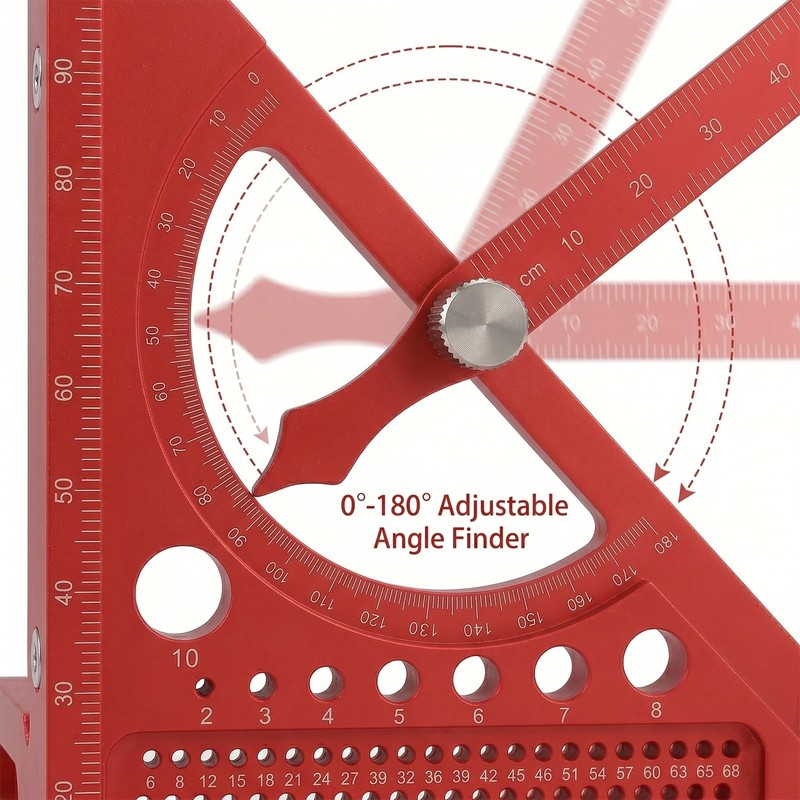 HOKIMEEN 3D Multi Angle Measuring Ruler, Plastic Woodworking Square with