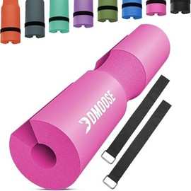 DMoose Barbell Squat Pad for Weightlifting - Comfortable EVA Foam with Contoured Shape for Neck and Shoulder Support - Color: Pink