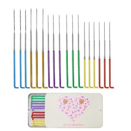 18 Pieces Felting Needles 6 Colors, Needle Felting Tool Kit Wool Triangular Felting Needles with Iron Box for Wool Felting 36 Gauge, 38 Gauge, 40gauge