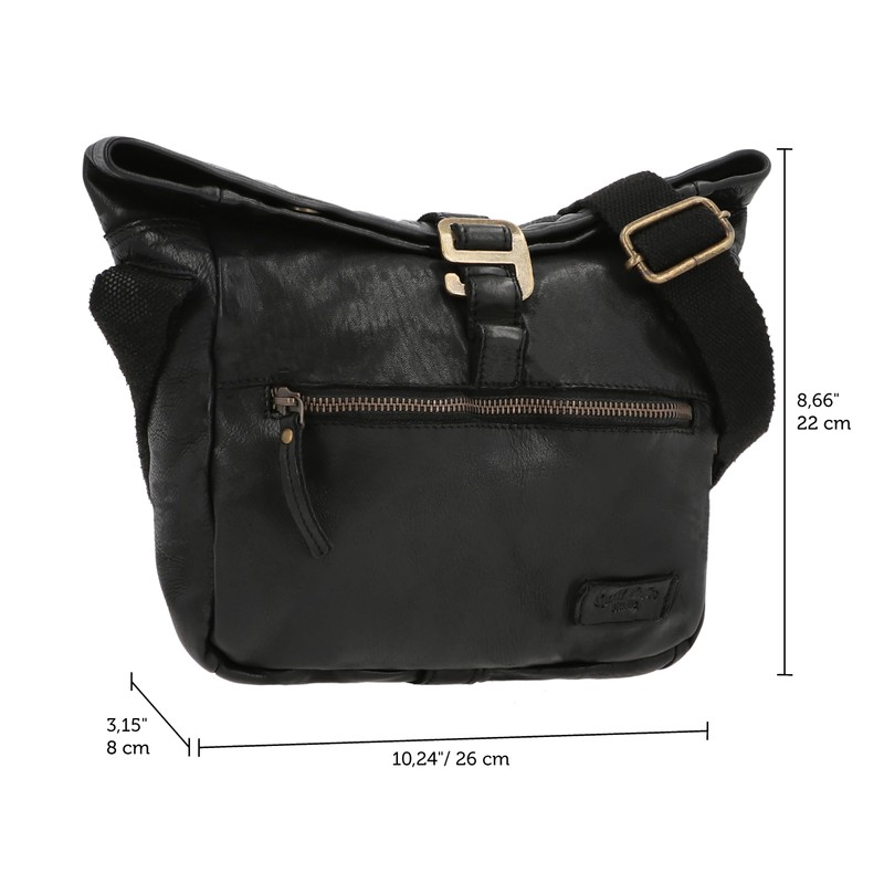 Gusti Auna Leather Shoulder Bag Black Leather, black