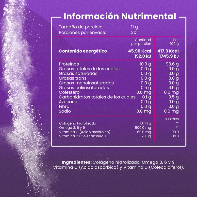 Colágeno Hidrolizado al 90% 330 grs Granada FLOW