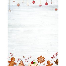 Delicious Christmas Treats Stationery Paper - 80 Sheets of Letterhead for Winter & Holiday Events…