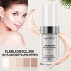 Color Changing Foundation SPF15,Seamless Tone-Matching,Long-Lasting Hydration Nourishment, and Sun Protection