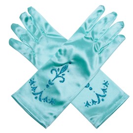 Joy Join Little Girls Princess Gloves(Solid Color Long Elbow Length) For Birthday,Wedding,Holiday,Costume Party(Blue)