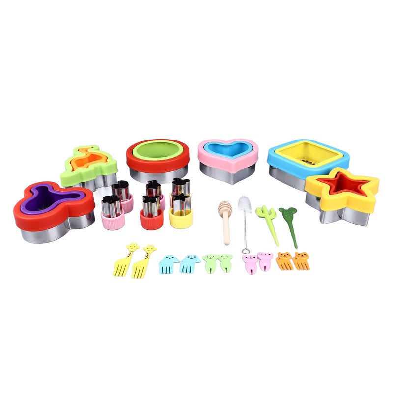 26PCS Sandwich Cutter and Sealer Set Stainless Steel Bread Cookie