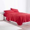 Byourbed Microfiber Twin XL Bedding Sheet Set - Cherry Red