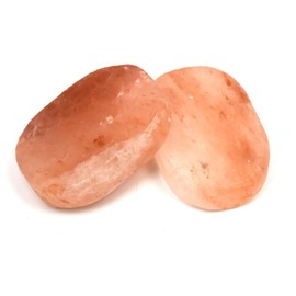QYLHH 2 Pcs Himalayan Salte Stones Hot Massage Stones Set Warm Rocks Kit for Facial SPA Pink 3.14 x 2.36 in