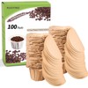 N/A Unbleached K Cup Disposable Paper Filters with Lid for