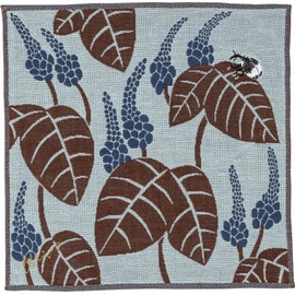 Kusuhashi Monori [moritaMiW] Triple Gauze Handkerchief Flowers and Weevil Light Blue [A-68403-86-LB]