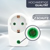 PerfectHD Steckdosenadapter mit Überspannungsschutz - Zwischenstecker - Blitzschutz - 5er-Set