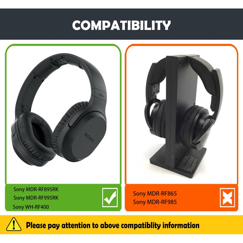 MDR-RF895RK Earpads Replacement for Sony MDR-RF895RK, MDR-RF995RK, WH-RF400 Headphones Ear