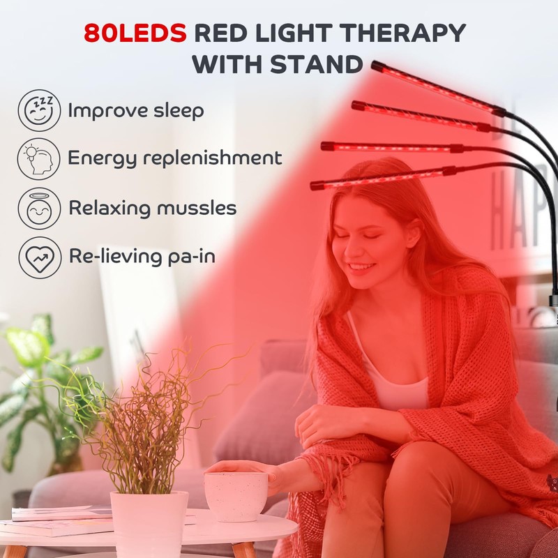 Shyineyou Red Light Therapy for Body, 80LEDs 660nm ＆ 850nm