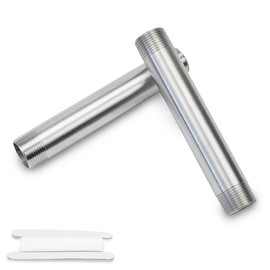 Bwintech 2 Pcs 150MM 1/2" Male × 1/2" Male BSP Thread Stainless Steel 304 Extender Nipple Cast Pipe Fittings