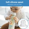 Dr. Brown's Milestones Narrow Sippy Bottle, 100% Silicone Soft Sippy