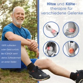 ICEHOF Universal Cooling Pad with Velcro Fastener - Flexible and Easy to Use All Over The Body - Cooling Gel Cold Compresses Cooling Pack Gel Cooling Bandage