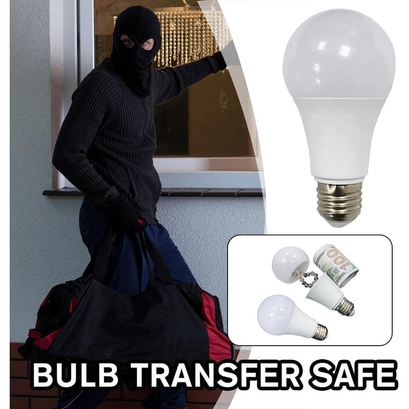1pc White Light Bulb Safe Box Secret Light Bulb,Storage Realistic